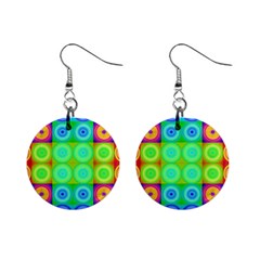 Rainbow Circles Mini Button Earrings by SaraThePixelPixie