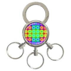 Rainbow Circles 3-ring Key Chain