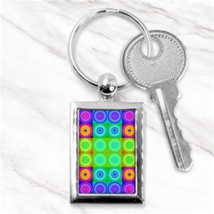 Rainbow Circles Key Chain (rectangle)