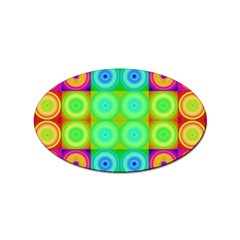 Rainbow Circles Sticker (oval)