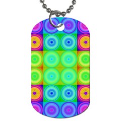 Rainbow Circles Dog Tag (one Sided)