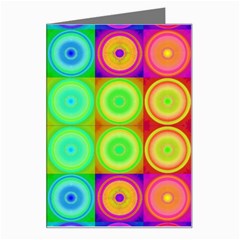 Rainbow Circles Greeting Card by SaraThePixelPixie