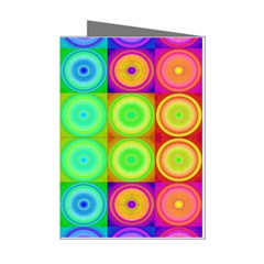 Rainbow Circles Mini Greeting Card (8 Pack) by SaraThePixelPixie