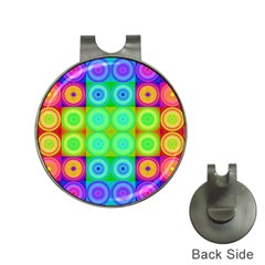 Rainbow Circles Hat Clip With Golf Ball Marker