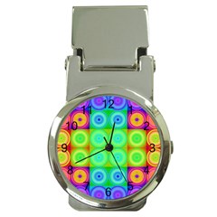 Rainbow Circles Money Clip With Watch