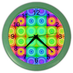 Rainbow Circles Wall Clock (color)