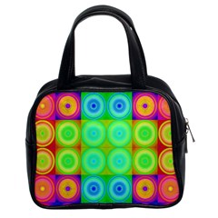 Rainbow Circles Classic Handbag (two Sides)