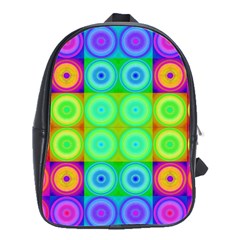 Rainbow Circles School Bag (large)