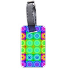 Rainbow Circles Luggage Tag (two Sides)