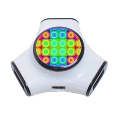 Rainbow Circles 3 Port Usb Hub