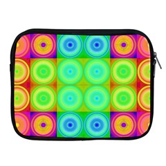 Rainbow Circles Apple Ipad Zippered Sleeve by SaraThePixelPixie