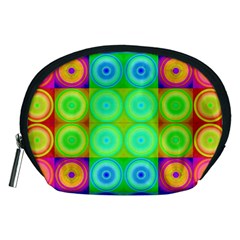 Rainbow Circles Accessory Pouch (medium) by SaraThePixelPixie