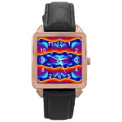 Planet Something Rose Gold Leather Watch 