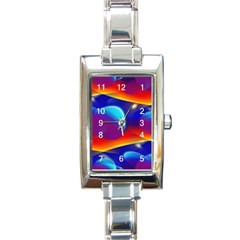 Planet Something Rectangular Italian Charm Watch