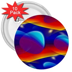 Planet Something 3  Button (10 Pack)