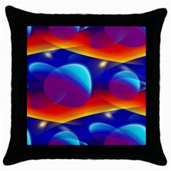 Planet Something Black Throw Pillow Case