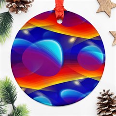 Planet Something Round Ornament (two Sides) by SaraThePixelPixie