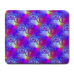 Rainbow Led Zeppelin Symbols Large Mouse Pad (rectangle) by SaraThePixelPixie