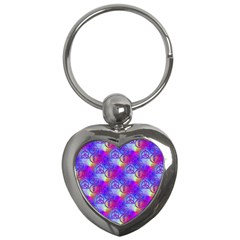 Rainbow Led Zeppelin Symbols Key Chain (heart)