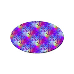 Rainbow Led Zeppelin Symbols Sticker Oval (10 Pack) by SaraThePixelPixie