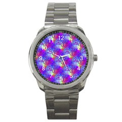 Rainbow Led Zeppelin Symbols Sport Metal Watch by SaraThePixelPixie