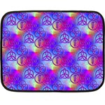 Rainbow Led Zeppelin Symbols Double Sided Fleece Blanket (Mini) 35 x27  Blanket Front