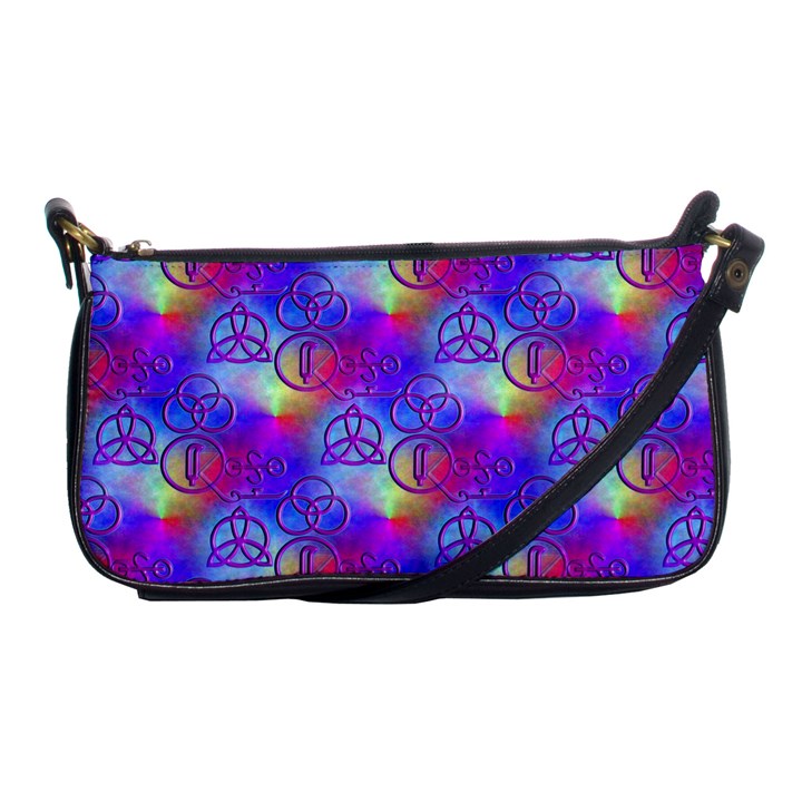 Rainbow Led Zeppelin Symbols Shoulder Clutch Bag