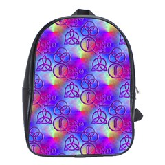 Rainbow Led Zeppelin Symbols School Bag (xl) by SaraThePixelPixie