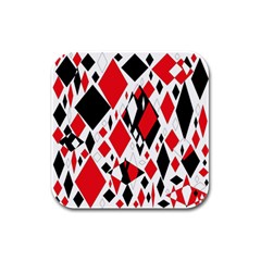 Distorted Diamonds In Black & Red Drink Coasters 4 Pack (square)