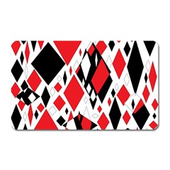 Distorted Diamonds In Black & Red Magnet (rectangular) by StuffOrSomething