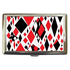 Distorted Diamonds In Black & Red Cigarette Money Case