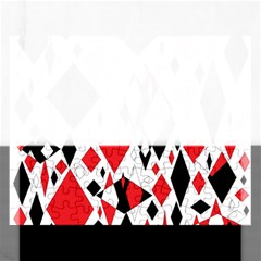 Distorted Diamonds In Black & Red Jigsaw Puzzle (Rectangle)