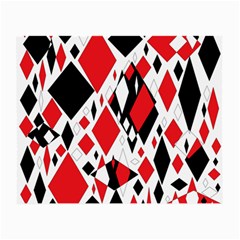 Distorted Diamonds In Black & Red Glasses Cloth (small)