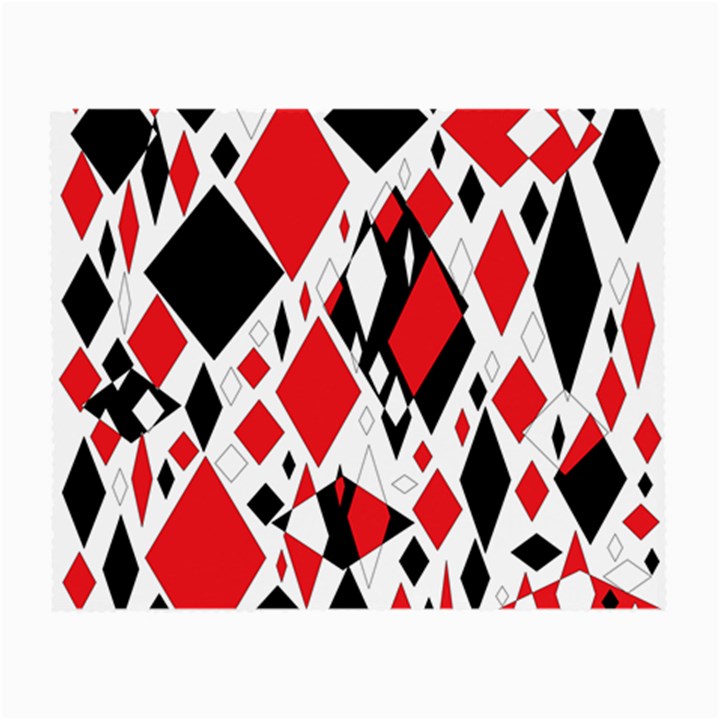 Distorted Diamonds In Black & Red Glasses Cloth (Small)