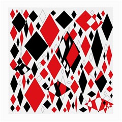 Distorted Diamonds In Black & Red Glasses Cloth (medium)