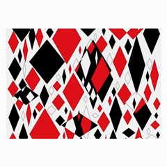 Distorted Diamonds In Black & Red Glasses Cloth (large) by StuffOrSomething