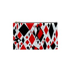 Distorted Diamonds In Black & Red Cosmetic Bag (small) by StuffOrSomething