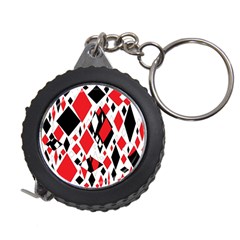 Distorted Diamonds In Black & Red Measuring Tape by StuffOrSomething