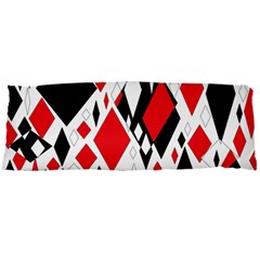 Distorted Diamonds In Black & Red Body Pillow (dakimakura) Case (two Sides) by StuffOrSomething