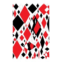 Distorted Diamonds In Black & Red Shower Curtain 48  X 72  (small)