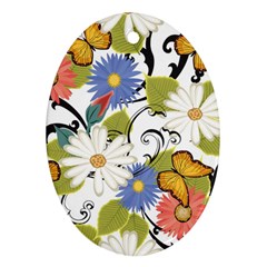 Floral Fantasy Oval Ornament by R1111B