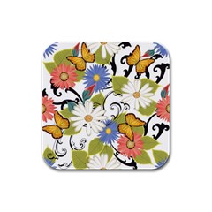 Floral Fantasy Drink Coasters 4 Pack (square)