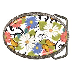 Floral Fantasy Belt Buckle (oval) by R1111B