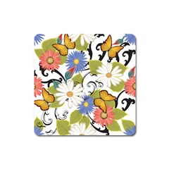 Floral Fantasy Magnet (square)