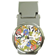 Floral Fantasy Money Clip With Watch by R1111B