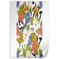 Floral Fantasy Canvas 12  X 18  (unframed) by R1111B