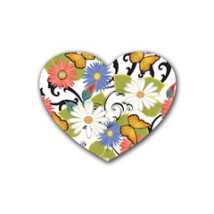 Floral Fantasy Drink Coasters (heart)