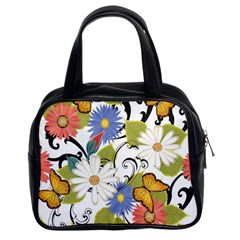 Floral Fantasy Classic Handbag (two Sides) by R1111B