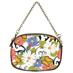 Floral Fantasy Chain Purse (two Sided) 