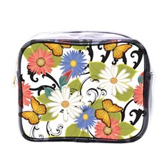 Floral Fantasy Mini Travel Toiletry Bag (one Side)